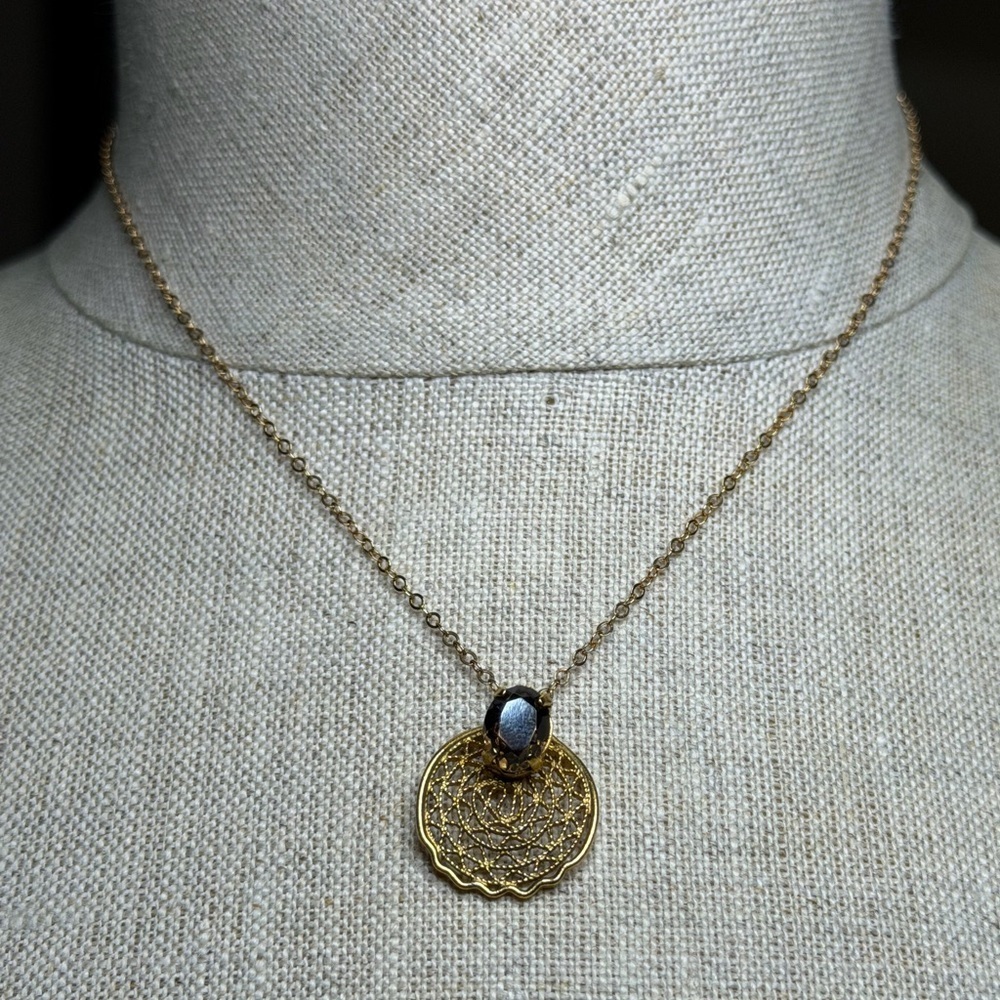 Vintage 12K Gold-Filled Filigree Necklace - Picture 15 of 15